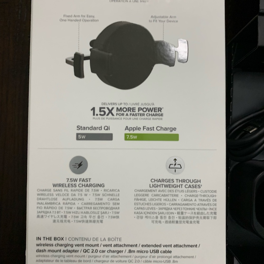 Mophie Wireless Charging Auto Vent Mount for Smartphones - Picture 4 of 9